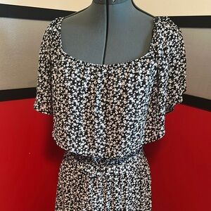 Daytrip Black and White Floral Dress